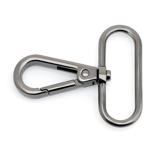 CRAFTMEMORE Snap Hook Swivel Push Gate Lobster Clasps Fashion Clips Purse Making FS10 Pack of 10 (Gunmetal, 1-1/2 Inch) - color: Gunmetal, size: 1-1/2 Inch