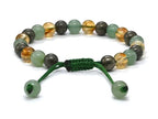 Amazing Gemstone Money Wealth Success Bracelet - Pyrite Green Aventurine Citrine Bracelet Set for Healing Calming Anxiety Stress Relief Gifts Pulseras Para Hombres Mujer Stocking Stuffer (Adjustable) - color: Money Success