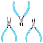Pliers for Jewelry Making, Jewelry Pliers Set Includes Needle Nose Pliers, Round Nose Plier and Wire Cutters, Jewelry Making Tools for Jewelry Repair, Wire Wrapping, Beading and Crafts - color: Sky Blue