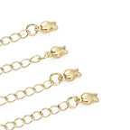 BEADIA 14K Gold Plated Extender Chains 75mm 20pcs Rose Extension Tail Chains for Jewelry Making Findings - color: Rose