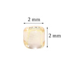 Round Glass Beads Penta Angel 2200Pcs 2mm Mini Craft Loose Spacer Pony Beads for Earring Bracelets Necklace Waist Beads Jewelry Making(Champagne) - color: Champagne