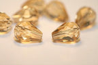 24pcs Adabele Austrian 8mm Faceted Teardrop Loose Crystal Beads Golden Yellow Champagne Compatible with 5500 Swarovski Crystals Preciosa SST-828 - color: Gold Champagne, size: 8mm x 6mm - 24pcs