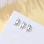 925 Sterling Silver Lobster Clasp for DIY Necklace Bracelet Jewelry Making, Double Spring Clasp with Closed Jump Rings, Necklace Extender Clasp Connector Bracelet Extension (Style 9) - style: Style 9