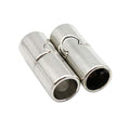 Magnetic Clasps and Closure for Jewelry Making 7mm Inner Hole Cord Glue in Pack of 10 Silver