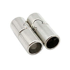 Magnetic Clasps and Closure for Jewelry Making 7mm Inner Hole Cord Glue in Pack of 10 Silver