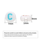 Acrylic Letter Beads Alphabet Colorful Letter White Cube Beads for Friendship Bracelets and Gifts Souvenir Jewelry Making(7 * 4mm Round,1000pcs) - color: Colorful White(Round)