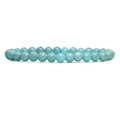 Angelstones Handmade Natural Healing Gemstone 6mm Round Beads Stretch Crystal Bracelet 7 Inch Unisex - color: Blue Amazonite