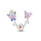 LAZA 925 Sterling Silver Charm for Bracelet Necklace Dangle Love Mom Butterfly Party Charm Beads Pendants DIY Jewelry for Women - color: Butterfly Gerbera