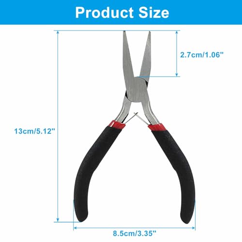 13cm/5.12" Flat Nose Pliers for Jewelry Making, Smooth Jaw Pliers, Wire Wrapping, Bending, Opening Jump Rings, Clamping, Cutting - style: Flat Nose Pliers