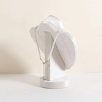 Velvet Necklace display stand for Selling, Jewelry Bust Mannequin for Show, Small Necklace Holder Stand【Beige】 - color: Beige