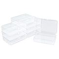 8-Pack Rectangular Plastic Storage Containers Box with Hinged Lid for Beads and Crafts, 4.5 x 3.3 x 1.1 inch / 115 x 85 x 28 mm (Translucent) - size: 4.5 x 3.3 x 1.1 inch