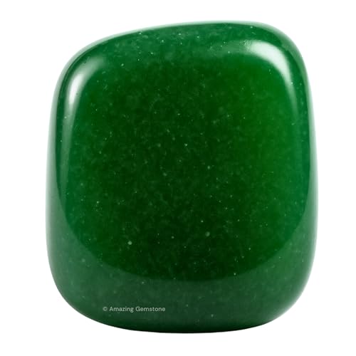 Amazing Gemstone Dark Green Aventurine Crystal Tumbled Stones Polished Rocks - Natural Gem Stones for Healing - DIY Crystals for Protection (1 Piece) - color: Dark Green Aventurine