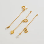 FAMARINE Gold Silver Necklace Extender Chains for Women - color: gold F