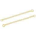 1pc Adabele Real Yellow Gold Plated Sterling Silver Round Link Cable Chain Extender Clasp Strong Removable Adjustable 6 inch Extension for Necklace Bracelet Anklet Jewelry Making SS106-6 - color: Gold plated Sterling Silver, size: 6 inch