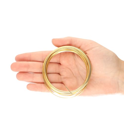 The Beadsmith Half-Round Craft Wire – Soft Temper Jewelry Wire, Gold Color, 21 Gauge, 4 Yards - color: Gold, size: 21 Gauge