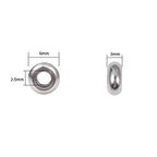 BEADIA Stainless Steel Spacer Beads 6x3mm Rondelle Loose Charm Caps Beads for DIY Jewelry Making 100pcs with 2.5mm Hole - color: 6x3mm 2.5mm
