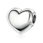 S925 Charms for Bracelets and Necklaces, Gifts for Mothers Nurses Day Graduation, for Girlfriend Family Friend, Bead Pendant, for Pandora, Silver 14K Gold Plated Enamel CZ, DIY Jewelry Making - style: 21 Small Silver Heart Charms