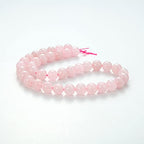 100Pcs Natural Stone Beads 8mm Rose Quartz Round Gemstone Loose Beads with Elastic Bracelet String for Bracelets Necklace Jewelry Making - color: Rose Quartz, size: 8mm