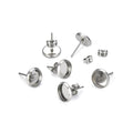 100pcs Adabele 304 Grade Surgical Stainless Steel Hypoallergenic Earring Post Bezel Cup Tray Blank Setting 100 Earnut Backs for 6mm Cabochon Resin DIY Earrings Jewelry Making SJF7-6 - size: 6mm (0.24 inch)