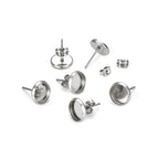 100pcs Adabele 304 Grade Surgical Stainless Steel Hypoallergenic Earring Post Bezel Cup Tray Blank Setting 100 Earnut Backs for 8mm Cabochon Resin DIY Earrings Jewelry Making SJF7-8 - size: 8mm (0.31 inch)