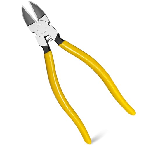 7-inch Ultra Sharp Side Cutter Set with Spring Loaded, Flush Cutting Pliers, Diagonal Cutting Plier for Jewelry Making, Electrical, Crafting, Flowers, Plastics - style: 7" Side Cutter