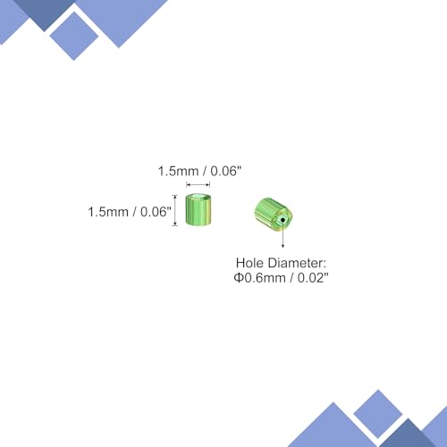 uxcell 1400Pcs Glass Bugle Beads, 1.5x1.5mm Tube Mini Loose Glass Seed Spacer Bead for DIY Earrings Necklaces Bracelets Jewelry Making (Dark Green) - color: Dark Green, size: 1.5x1.5mm