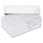 TheDisplayGuys - 25-Pack #10 Cotton Filled Cardboard Paper Jewelry Boxes Gift Case - Marble White (1.9" x 1.3" x 0.7") - for Shipping or Storage - size: 1 Count (Pack of 25), style: 1.9" x 1.3" x 0.7" (#10)