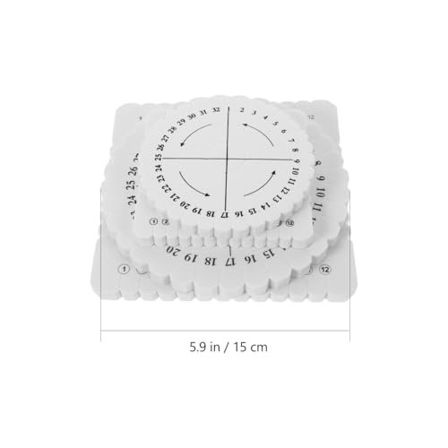 jojofuny 4Pcs Rope Weaving Board Set 5.90 Inch Round and Square Braiding Discs Lightweight Portable DIY Bracelet Loom Jewelry Making Tools for Friendship Bracelet Macrame Craft