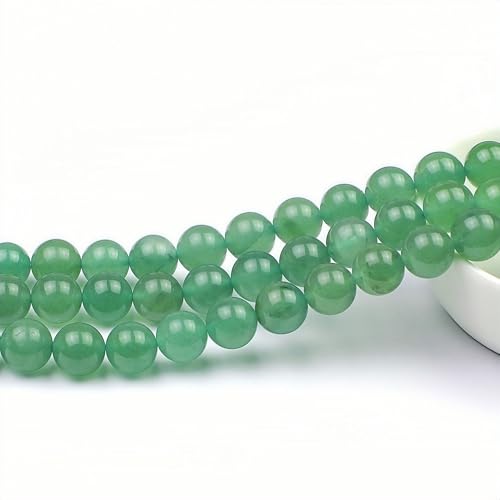 MJDCB Natural Stone Beads Green Aventurine Round Loose Beads for Jewelry Making DIY Bracelet Necklace (8mm) - color: Aventurine, size: 8mm