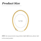 Roe Dolph Tennis Necklace for Women, Gold Choker Chain Necklace with Chunky Cuban Link and Stone-Look Tennis Chain, Fashion Necklace for Women