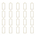 uxcell 25Pcs Alloy Open Bezel Pendants, Rectangle Hollow Frame Pendant Geometric Open Back Frame Pendant for Resin Jewelry Making Earrings Necklace Bracelet DIY, Gold Tone - color: Gold Tone, size: 1.93 x 0.8 inch