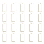 uxcell 25Pcs Alloy Open Bezel Pendants, Rectangle Hollow Frame Pendant Geometric Open Back Frame Pendant for Resin Jewelry Making Earrings Necklace Bracelet DIY, Gold Tone - color: Gold Tone, size: 1.93 x 0.8 inch