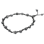 Amazing Gemstone Crystal Anklet Ankle Bracelets for Women - Waterproof Beaded Healing Crystal Anklets, Plus Size Chakra Gemstone Bead Anklet - color: Hematite, style: Hand Knotted