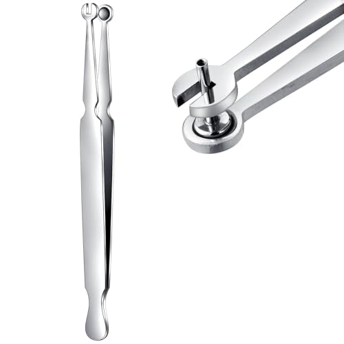 QWALIT Piercing Taper Threadless Insertion Tool - Titanium Labret Pin 16g, 18g, 20g - color: Silver Jewelry Clamps