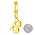 OVRUNS Initial Charm for Women,Letter Bracelet Necklace Charms Alphabet Pendant Charms With Clasp - color: Gold, style: Letter B