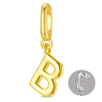 OVRUNS Initial Charm for Women,Letter Bracelet Necklace Charms Alphabet Pendant Charms With Clasp - color: Gold, style: Letter B