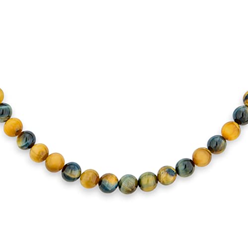 Simple Classic Hand Knotted Created Semi Precious Gemstone Round Ball 10MM Bead Strand Choker Collarbone Necklace Western Jewelry For Women Toggle Clasp 15 17 19 Inch - color: Brown Sardonyx