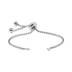 DanLingJewelry 10pcs 304 Stainless Steel Adjustable Slider Bracelet Slider Extender Chains Friendship Bracelets for Jewelry Making DIY 8 Inches(210mm) P - color: StyleⅫ-10 pcs-Platinum