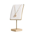 White jewelry necklace display for sale, gold necklace and earring holder, velvet jewelry organizer necklace hanger【White】 - color: White