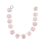 Cherry Blossom Beads Rose Quartz Beads 12x15mm Faceted Top-Drilled Teardrop - 12 pcs/ 8 Inch Strand - color: Rose Quartz