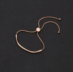 WOWORAMA Adjustable Slider Bracelets for Women Bar Friendship Bangle Bracelet for Women Gold/White Gold/Rose Gold Bolo Bracelet - color: Twist Bar-Rose Gold