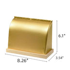Cambered Necklace Display Stand with Leather Soft Mat Wood Jewelry Organizer Tabletop Display Holder for Necklaces, Choker Pendant (Gold) - color: Gold