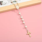 Jiali Q 20 Piece Set Rhinestone Cross Connectors and Pendants for Jewelry Making (Gold Our Lady of Grace) - color: GOLD Our Lady of Grace