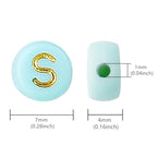 200PCS Letter Beads,4x7mm Colorful Round Acrylic Alphabet Beads Letter Z Beads with Letters for Bracelet Making Necklace Keychain Jewelry DIY (Letter Z) - color: Letter Z