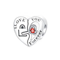 925 Sterling Silver Charms for Bracelets and Necklaces Charms for Women Fashion Jewelry for Women Friend and Mother - color: Love Key Heart