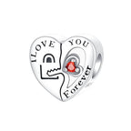925 Sterling Silver Charms for Bracelets and Necklaces Charms for Women Fashion Jewelry for Women Friend and Mother - color: Love Key Heart