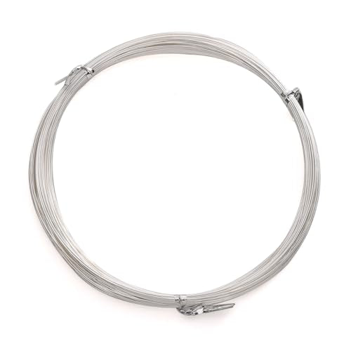 BEADIA Silver Plated Wire 0.5mm 10 Meters Bead Cord for Bracelet Necklace Charm Beading Jewelry Making Findings - size: 0.5mm, style: Silver
