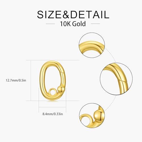 10K Gold Jewelry Clasp Necklace Extender Clasp Bracelet Extension Connector for DIY Necklace Bracelet Anklet Jewelry Making (Style 8) - style: Style 8