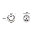 BEADIA Stainless Steel Spacer Beads 10x8mm Round Loose Charm Caps Beads for DIY Jewelry Making 20pcs with 4.5mm Hole - color: 10x8mm 4.5mm