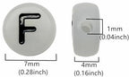 200PCS Letter Beads Glow in The Dark 4x7mm Acrylic Alphabet Letter F Beads for Jewelry Making Bracelet - color: F-200PCS